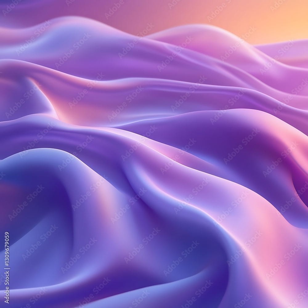 Fototapeta premium Abstract Purple Silk Drape, Soft Gradient Hues
