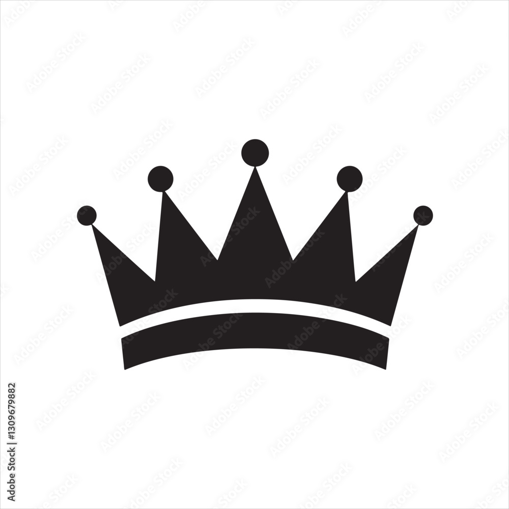 Simple Royal Crown Icon Simple Royal Crown Icon