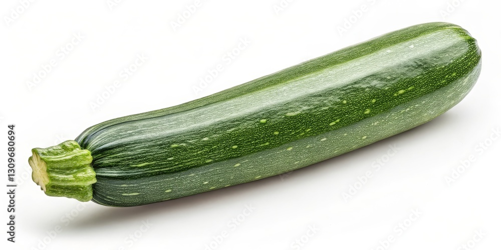 Fresh Green Zucchini, Whole Vegetable Isolated on White Background, Healthy Eating , Veggie Fresh Green Zucchini, Whole Vegetable Isolated on White Background, Healthy Eating , Veggie