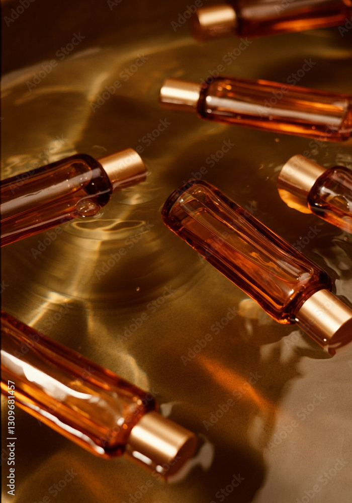 Elegant Floating Perfume Bottles In Water, Natural colours, Light Play, Product Photography
Elegant Floating Perfume Bottles In Water, Natural colours, Light Play, Product Photography