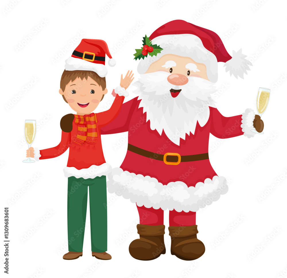 Christmas Boy with Santa Christmas Boy with Santa