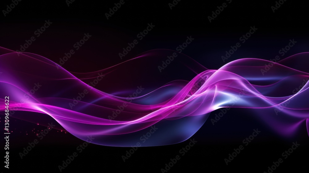 Naklejka premium abstract purple and blue wave background