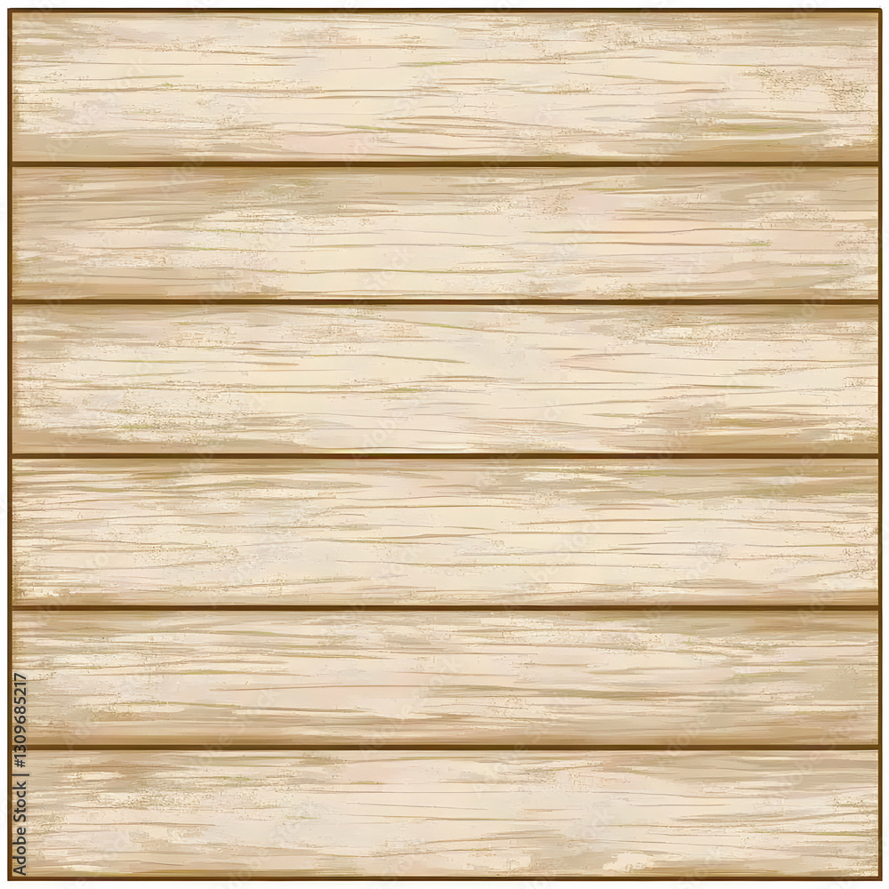 Fototapeta premium Light Beige Wooden Planks Illustration Background