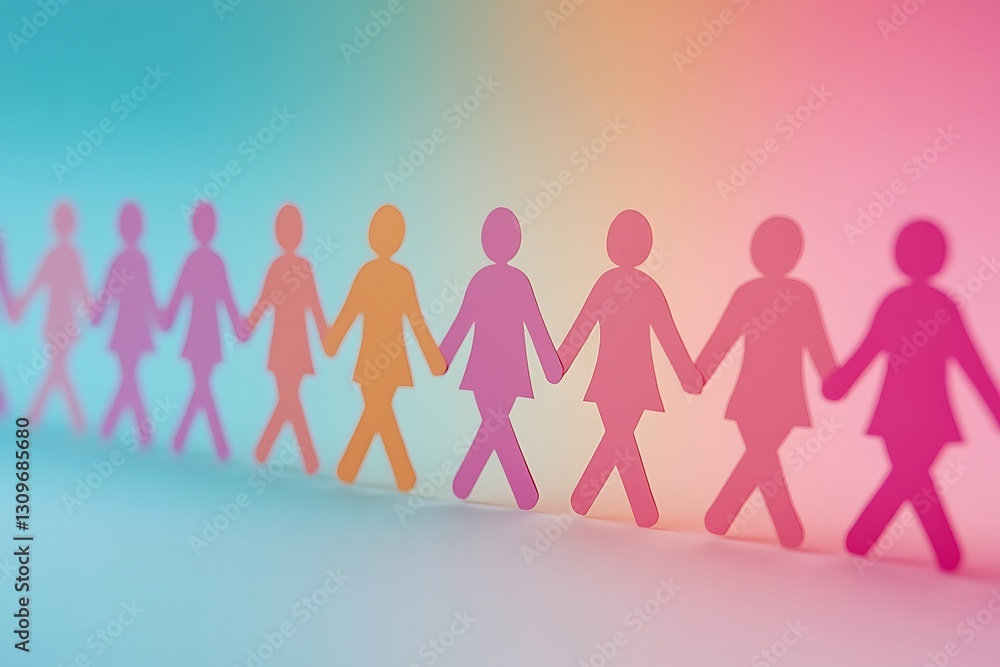Paper People Holding Hands Unity Teamwork2 Paper People Holding Hands Unity Teamwork2