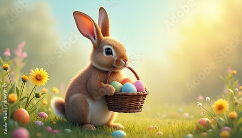 eggs in the easter bunny's basket

