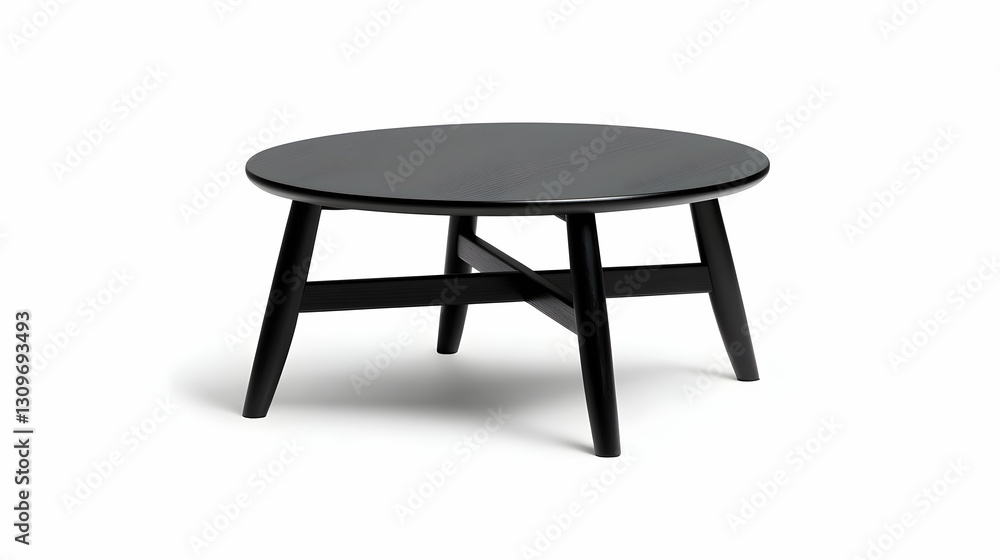 Minimalist Black Oval Coffee Table with Matte Finish Minimalist Black Oval Coffee Table with Matte Finish