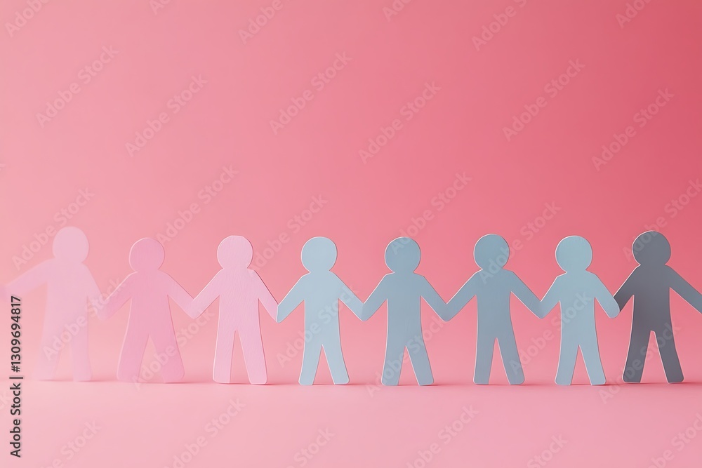 Pastel People Holding Hands Unity Teamwork Pastel People Holding Hands Unity Teamwork