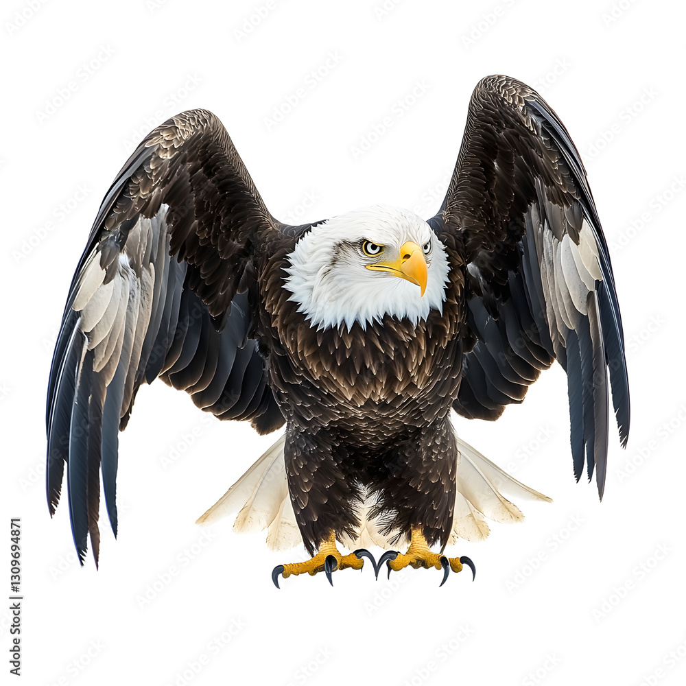 Obraz premium Big eagle looking isolated on white