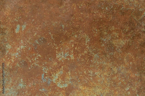 A close-up view of a rusted surface showcasing intricate textures and unique color variations.