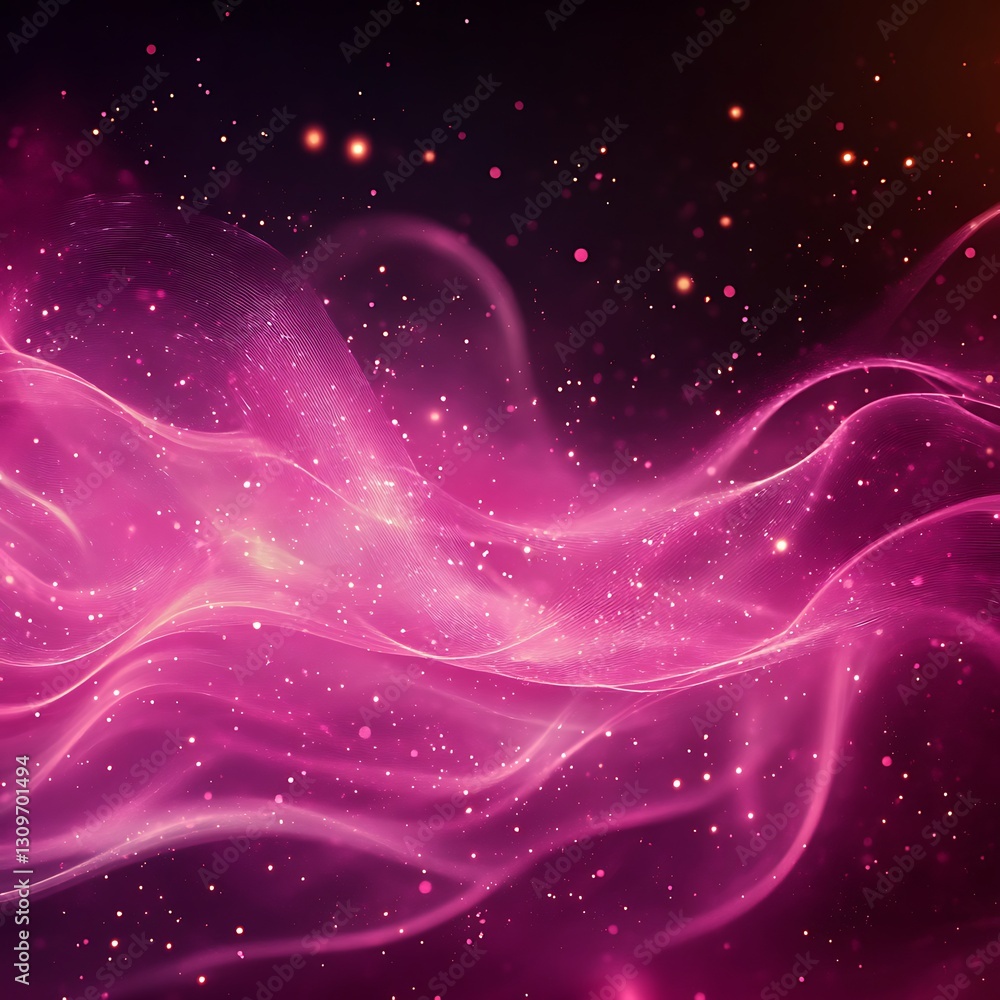 Obraz premium Pink Cosmic Nebula Abstract Background Design