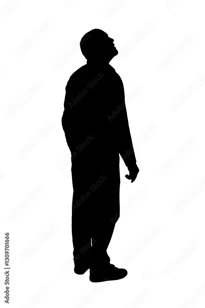 silhouette of back side view of a man looking up silhouette of back side view of a man looking up
