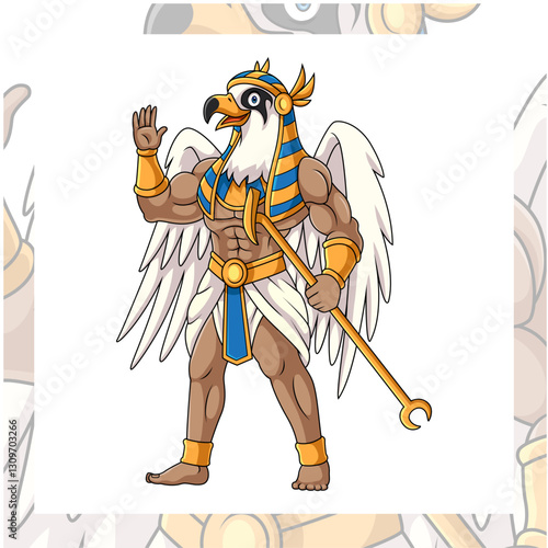 Horus cartoon mascot character design