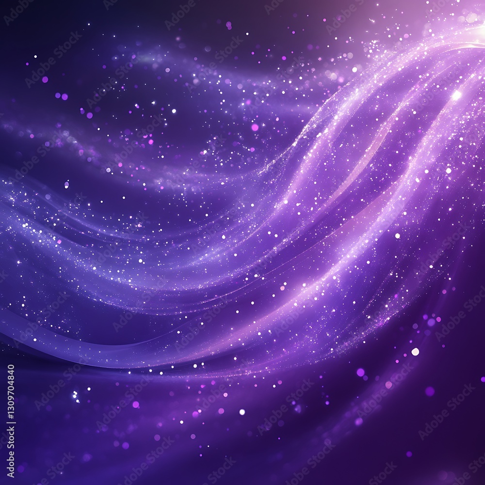 Fototapeta premium Purple Galaxy Nebula Swirling Cosmic Dust Abstract