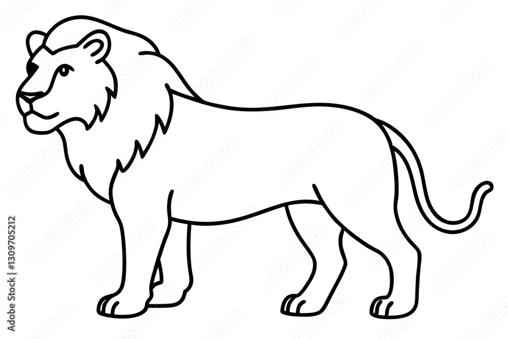 Geometric Lion Sketch Geometric Lion Sketch