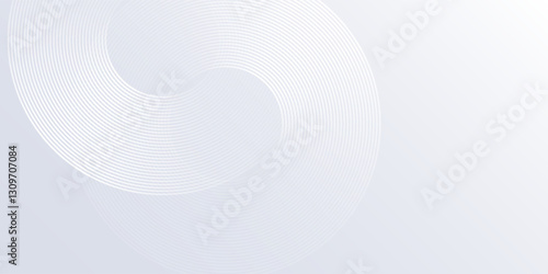 Geometric white circle lines. Digital future technology concept abstract