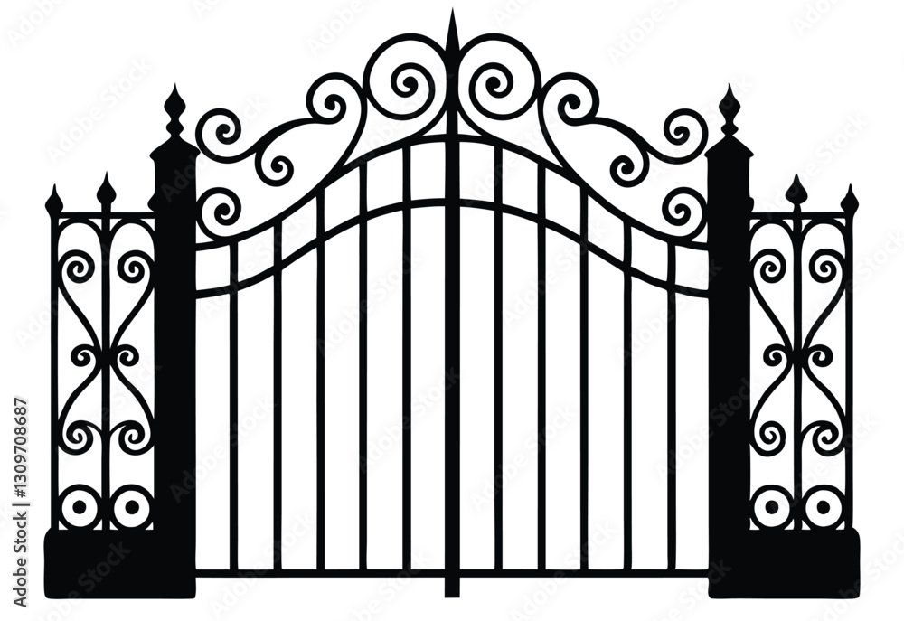 Modern Iron Gate – Sleek & Durable Metal Entrance for Homes & Businesses Modern Iron Gate – Sleek & Durable Metal Entrance for Homes & Businesses