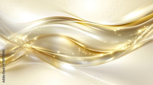 Wallpaper Mural Elegant Golden Waves: Abstract Luxury Background Torontodigital.ca