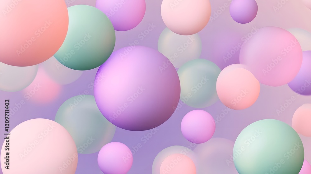 Glowing Spheres with Frosted Glass Effect in Calming Digital Art Design Glowing Spheres with Frosted Glass Effect in Calming Digital Art Design