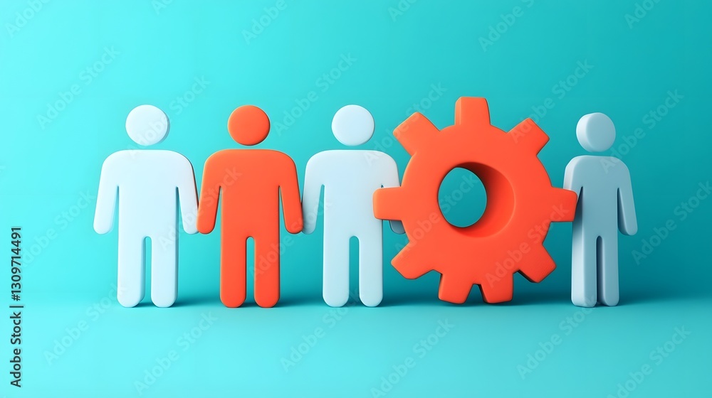 Seamless Teamwork and Communication:Interconnected Gears Symbolize Business Synergy Seamless Teamwork and Communication:Interconnected Gears Symbolize Business Synergy