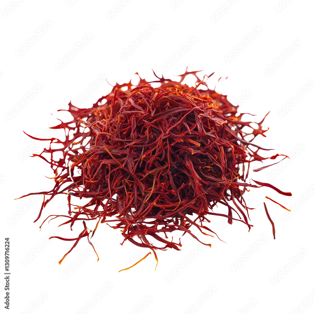 Fototapeta premium Premium Saffron Threads Isolated on White Background