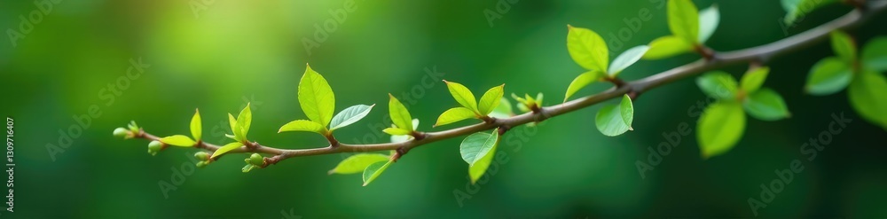 A delicate isolated branch with small leaves and stems, small, foliage, nature A delicate isolated branch with small leaves and stems, small, foliage, nature