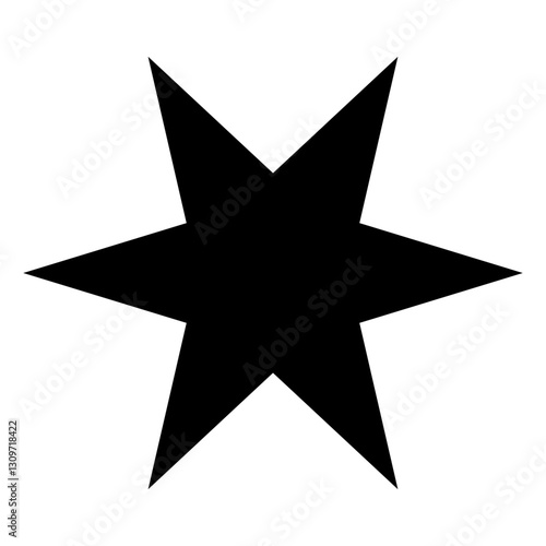 Star shape with 6 sides
