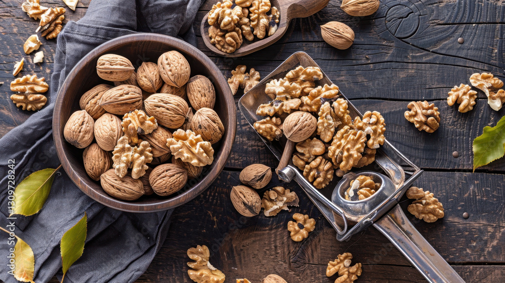 walnuts and nutcracker walnuts and nutcracker