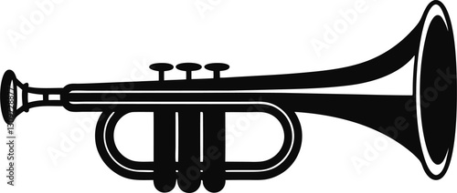 Canvas Print trumpet vector illustration