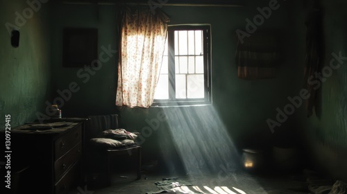 A Glimpse into the Daily Life of a Slum Dweller: Capturing the Raw Essence of Struggle and Resilience in a Small Room