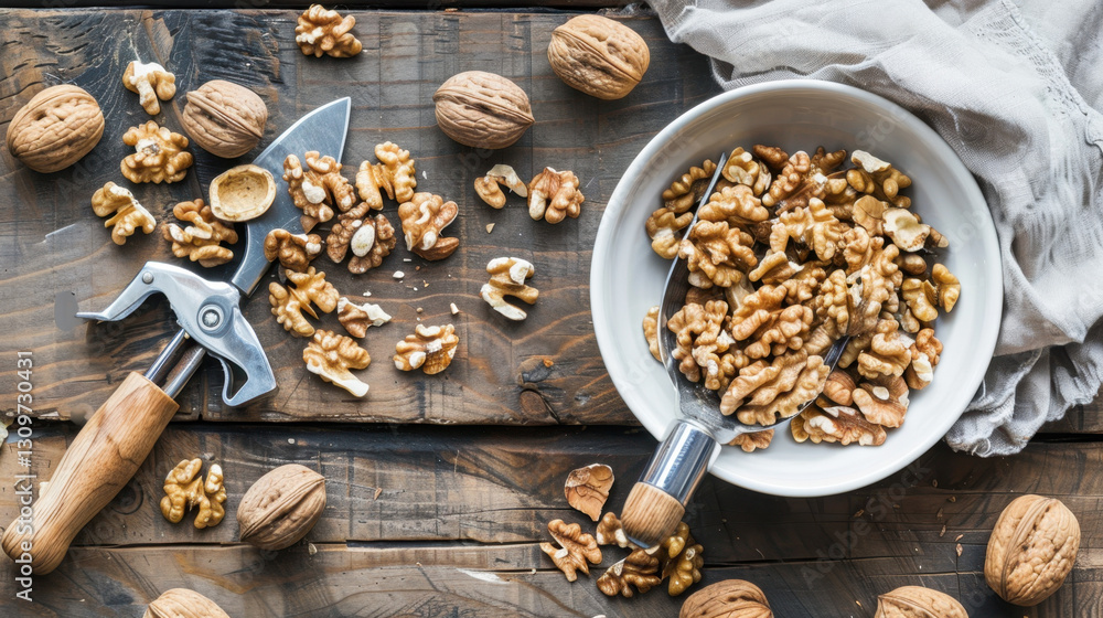 walnuts and nutcracker walnuts and nutcracker