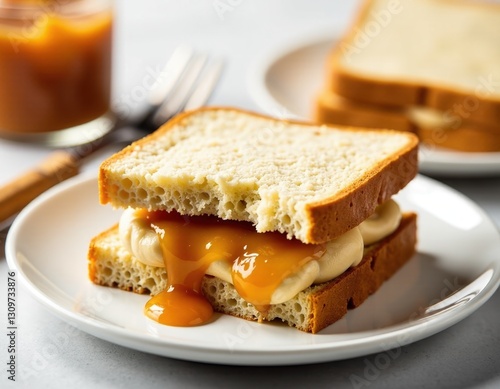 Caramel Cream Sandwich on Homemade Bread