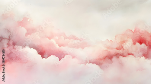 and white watercolor blend with soft cloud-like forms, symbolizing gentleness and nurturing care 