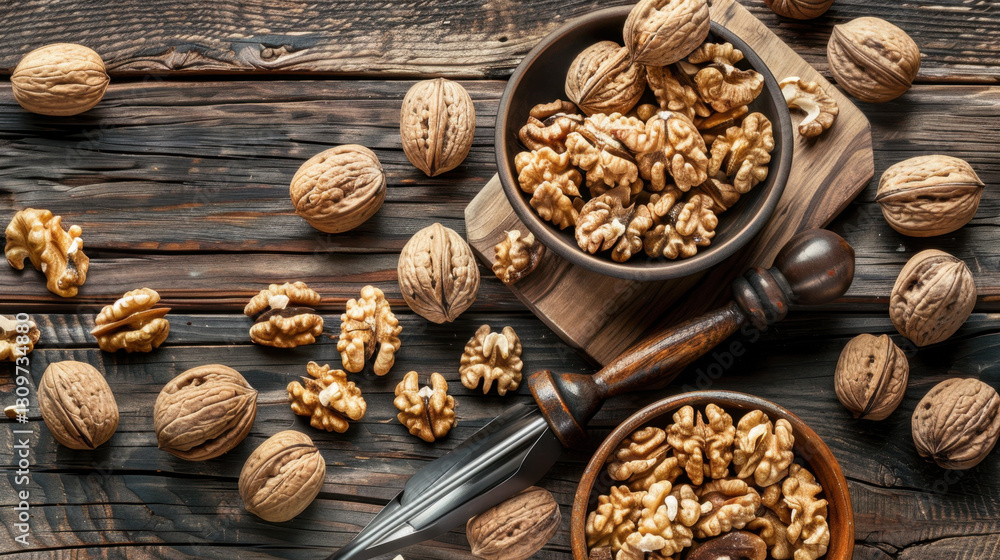walnuts and nutcracker walnuts and nutcracker