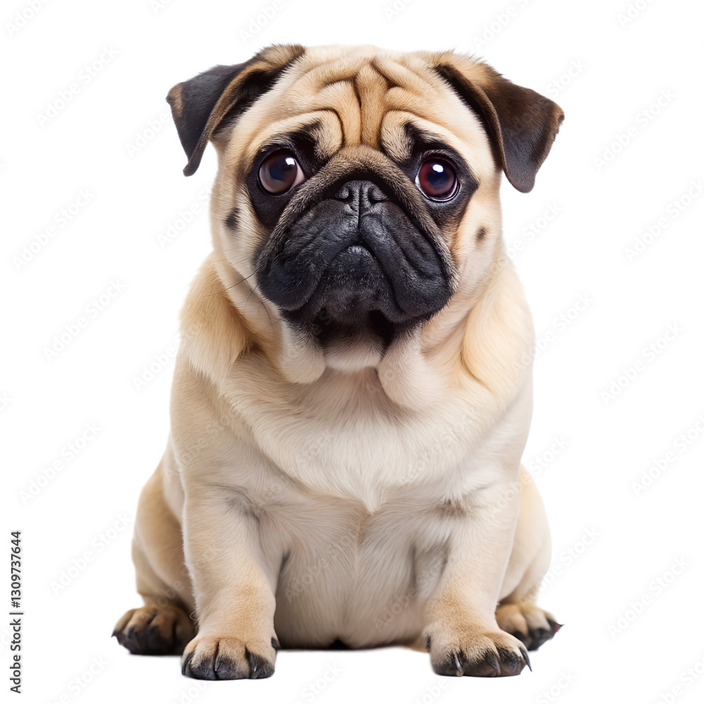 pug dog isolated on white background pug dog isolated on white background