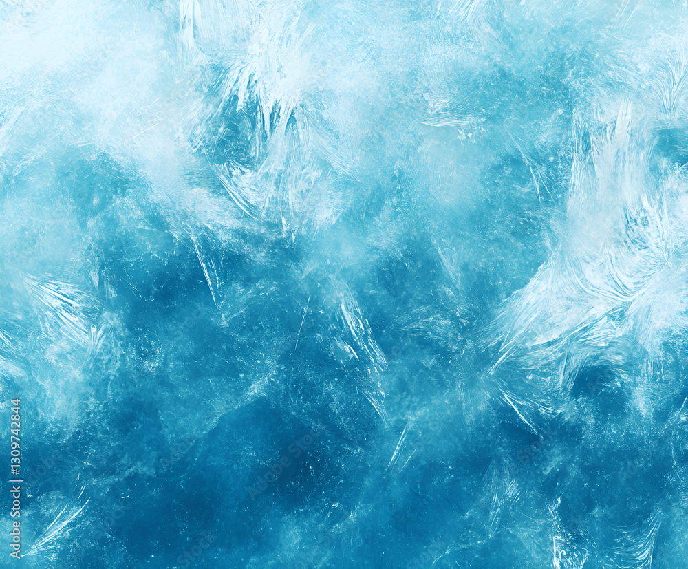 Frozen pattern on winter window. Blue ice winter background, texture blue wallpaper. Fozen blue background. Frozen pattern on winter window. Blue ice winter background, texture blue wallpaper. Fozen blue background.