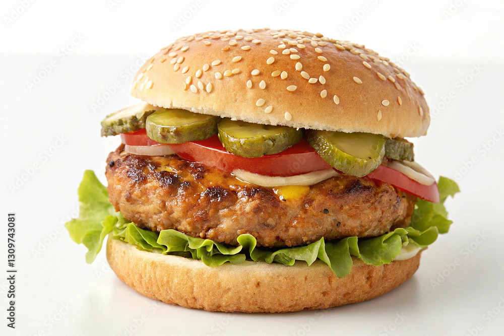 hamburger on a white background hamburger on a white background