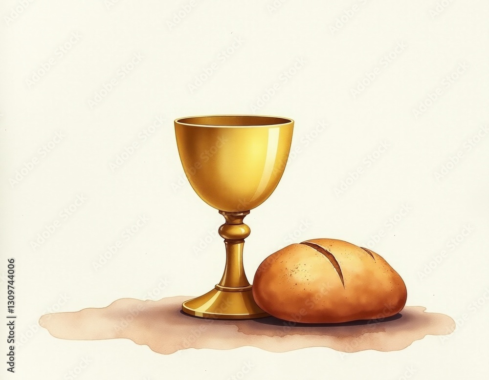 Holy Communion Chalice and Bread