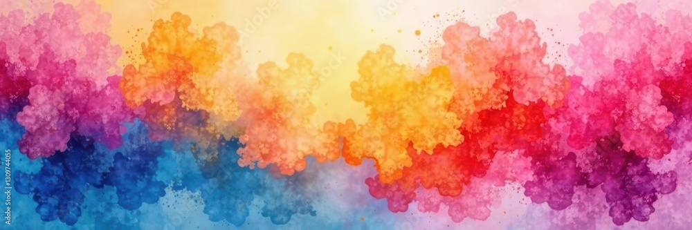 Vibrant hues blend in abstract watercolor wash , spring, artistic, ink Vibrant hues blend in abstract watercolor wash , spring, artistic, ink