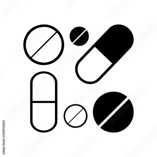 set of pills