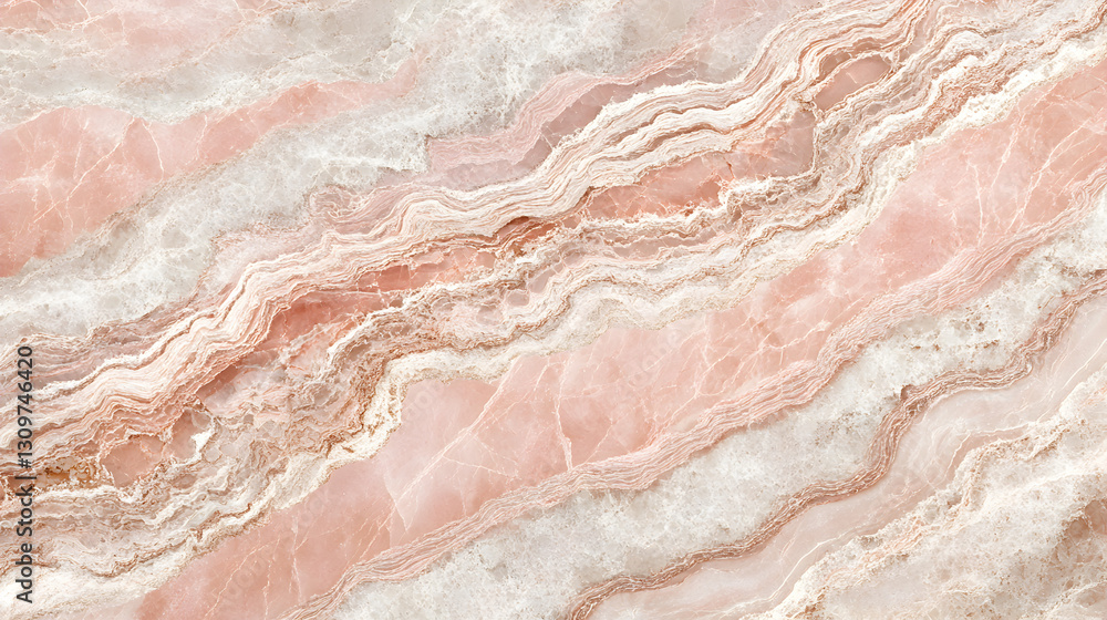 Obraz premium pink marble with natural swirling patterns, symbolizing warmth and care in healthcare visuals 