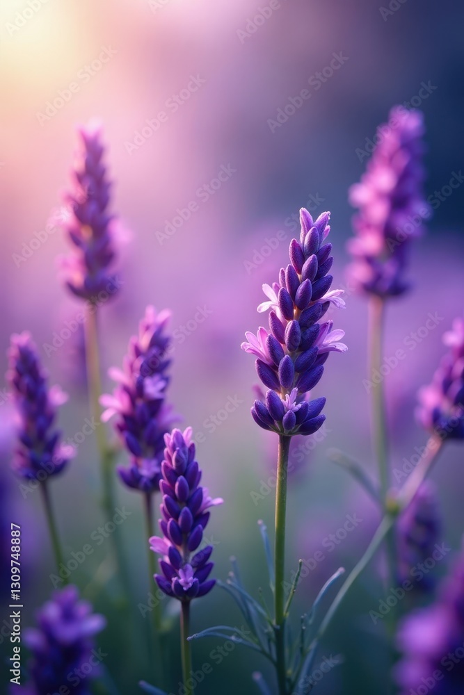 Lavender blooms in soft focus, vibrant purple hues , nature, calm, aromatherapy Lavender blooms in soft focus, vibrant purple hues , nature, calm, aromatherapy