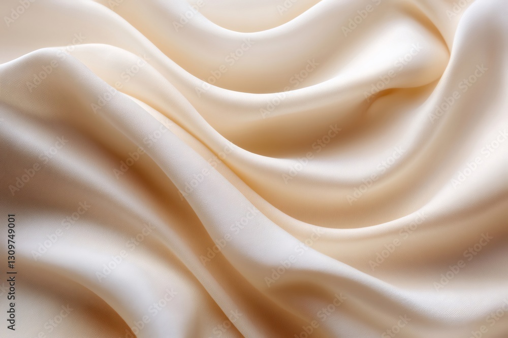 Smooth, flowing beige cashmere fabric creates an elegant and luxurious texture, perfect for fashion, design, or background use Smooth, flowing beige cashmere fabric creates an elegant and luxurious texture, perfect for fashion, design, or background use