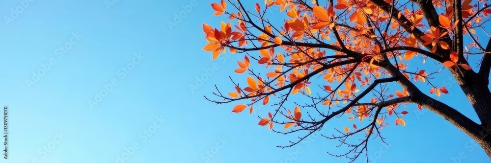 Tree with bare branches against a clear blue sky, branch, autumn, tree Tree with bare branches against a clear blue sky, branch, autumn, tree