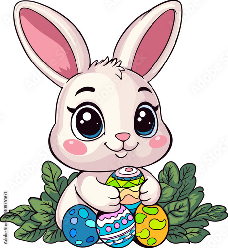 Easter bunny cartoon Art & Illustration