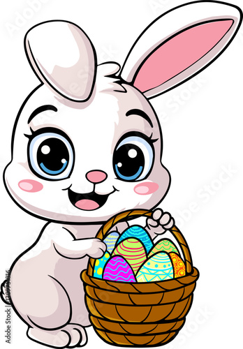 Easter bunny cartoon Art & Illustration