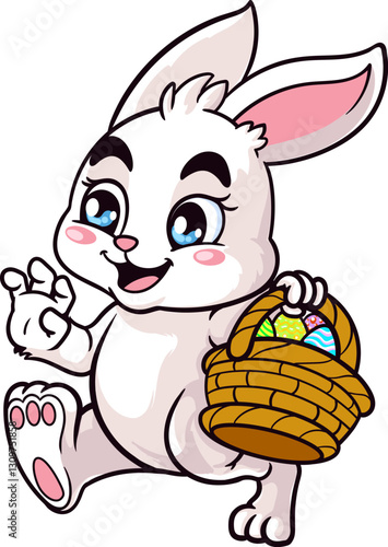 Easter bunny cartoon Art & Illustration