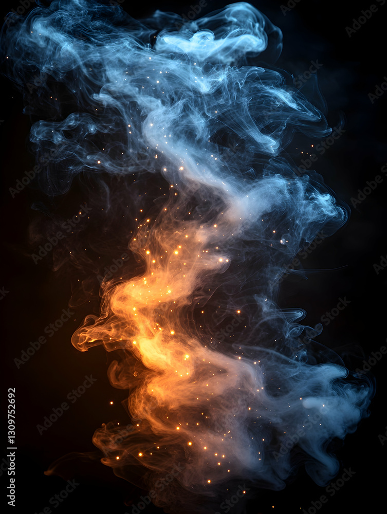 Fototapeta premium Abstract smoke and fire (1)