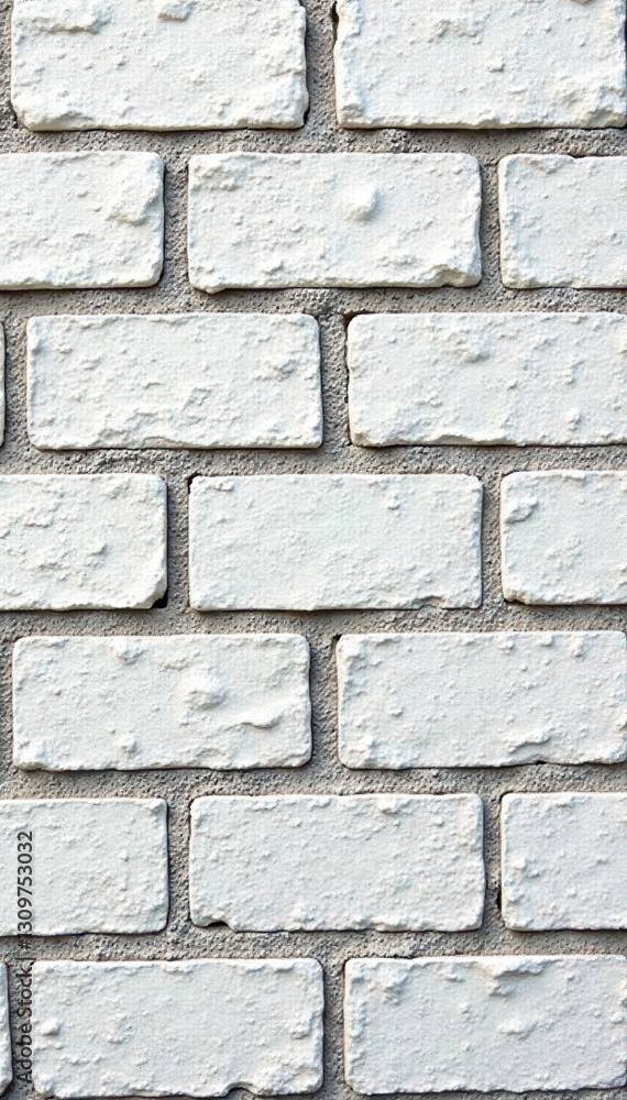 Rough whitewashed cinder block fence, seamless repeat , texture, facade, fence