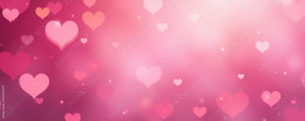 Soft pink background, scattered hearts, romantic bokeh , romantic, love Soft pink background, scattered hearts, romantic bokeh , romantic, love
