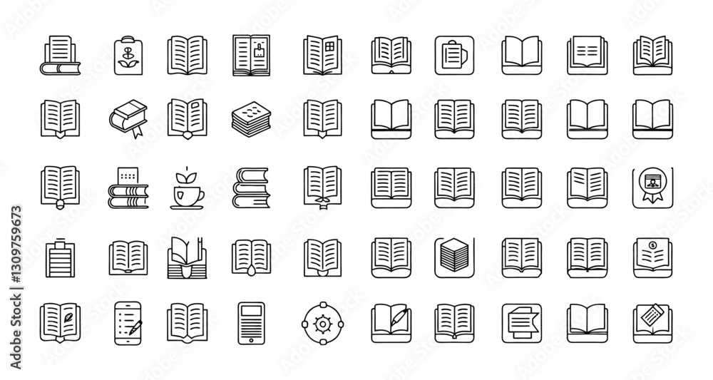 Books and Education Icons – Learning, Reading, and More Books and Education Icons – Learning, Reading, and More